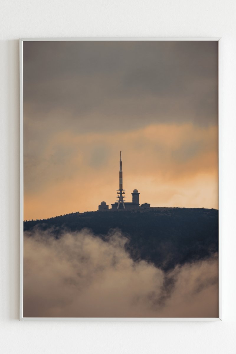 Harz Poster - Brocken im Nebel - Heimat Harz Shop