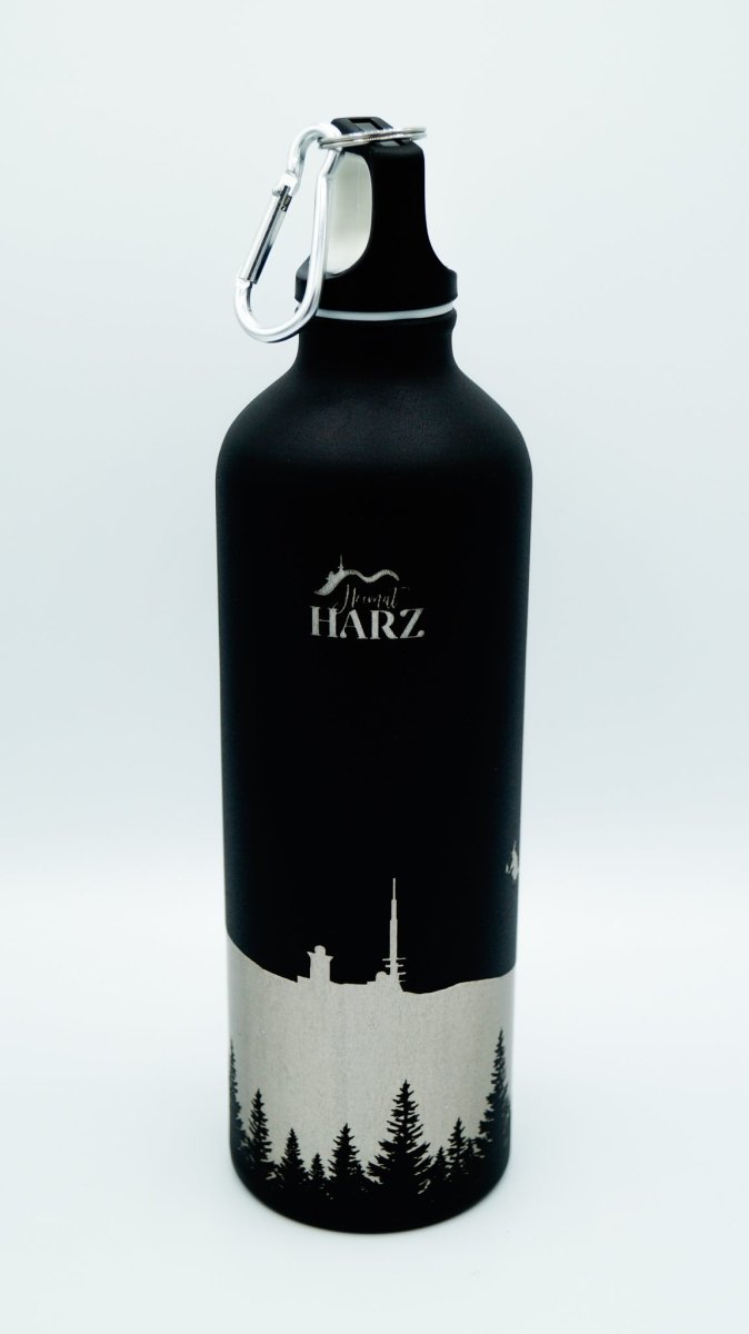 Heimat Harz Trinkflasche mit Brocken Lasergravur - Heimat Harz Shop