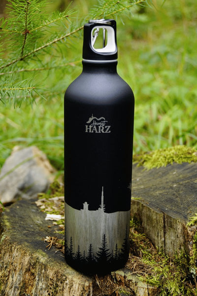 Heimat Harz Trinkflasche mit Brocken Lasergravur - Heimat Harz Shop